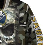 customized buffalo sabres camouflage skull camouflage varsity jacket best selling