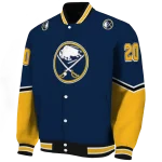 customized buffalo sabres chevron style navy blue varsity jacket best selling