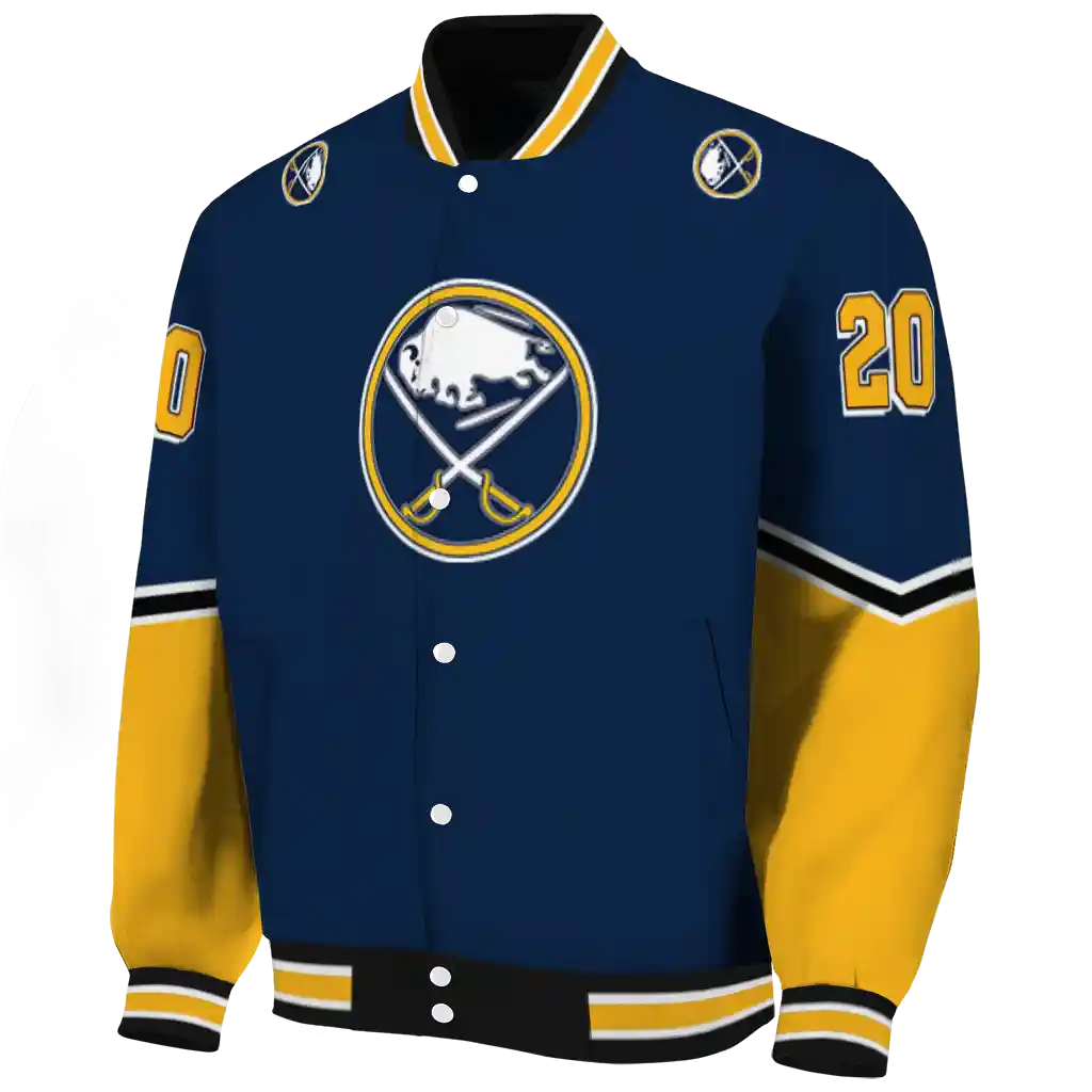 customized buffalo sabres chevron style navy blue varsity jacket best selling customized buffalo sabres chevron style navy blue varsity jacket best selling