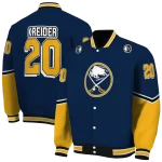 customized buffalo sabres chevron style navy blue varsity jacket best selling