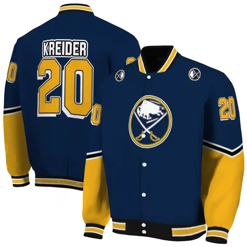 customized buffalo sabres chevron style navy blue varsity jacket fashion forward customized buffalo sabres chevron style navy blue varsity jacket fashion forward
