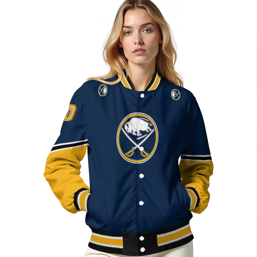 customized buffalo sabres chevron style navy blue varsity jacket latest model customized buffalo sabres chevron style navy blue varsity jacket latest model