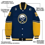 customized buffalo sabres chevron style navy blue varsity jacket best selling