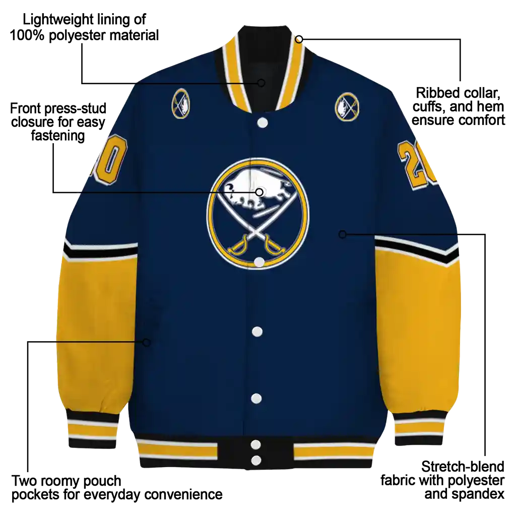 customized buffalo sabres chevron style navy blue varsity jacket new arrival customized buffalo sabres chevron style navy blue varsity jacket new arrival
