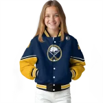 customized buffalo sabres chevron style navy blue varsity jacket best selling