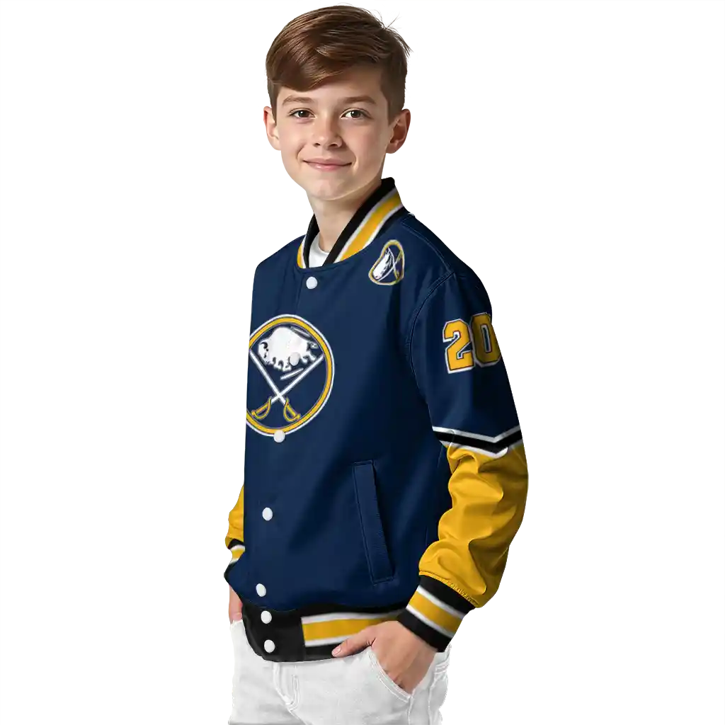 customized buffalo sabres chevron style navy blue varsity jacket trendy customized buffalo sabres chevron style navy blue varsity jacket trendy