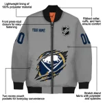 customized buffalo sabres claw streak grey bomber jacket best selling