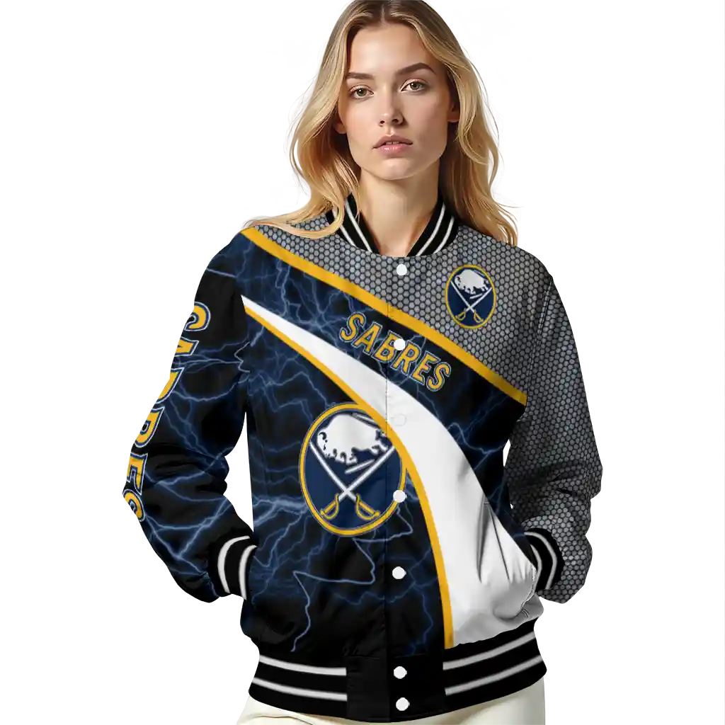 customized buffalo sabres electric flash navy blue varsity jacket latest model customized buffalo sabres electric flash navy blue varsity jacket latest model