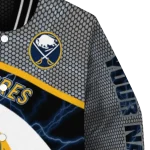 customized buffalo sabres electric flash navy blue varsity jacket best selling
