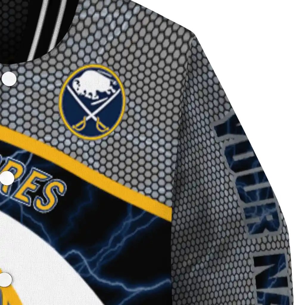 customized buffalo sabres electric flash navy blue varsity jacket premium grade customized buffalo sabres electric flash navy blue varsity jacket premium grade