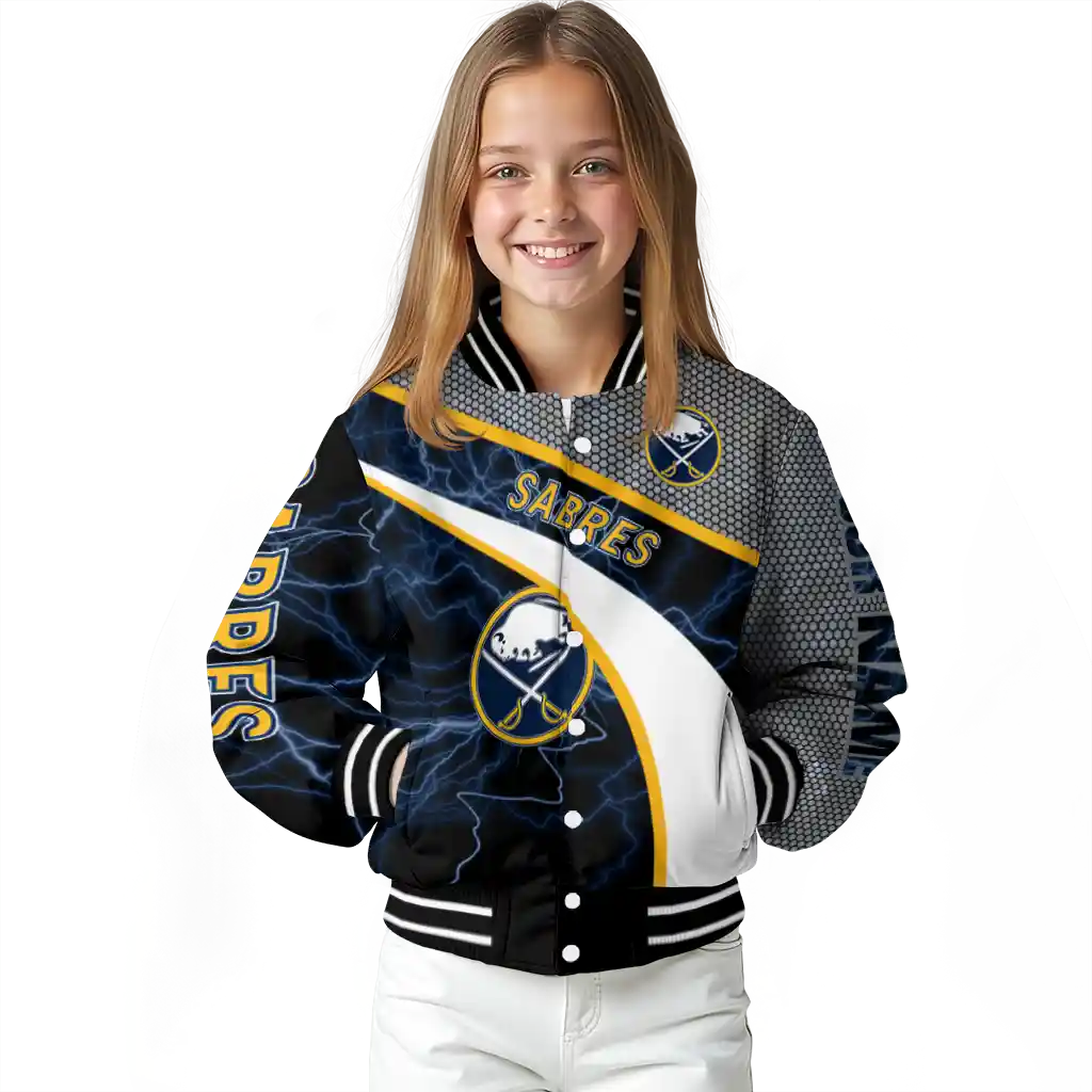 customized buffalo sabres electric flash navy blue varsity jacket top rated customized buffalo sabres electric flash navy blue varsity jacket top rated