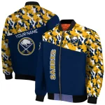 customized buffalo sabres flag scratch effect navy blue bomber jacket best selling