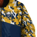 customized buffalo sabres flag scratch effect navy blue bomber jacket best selling