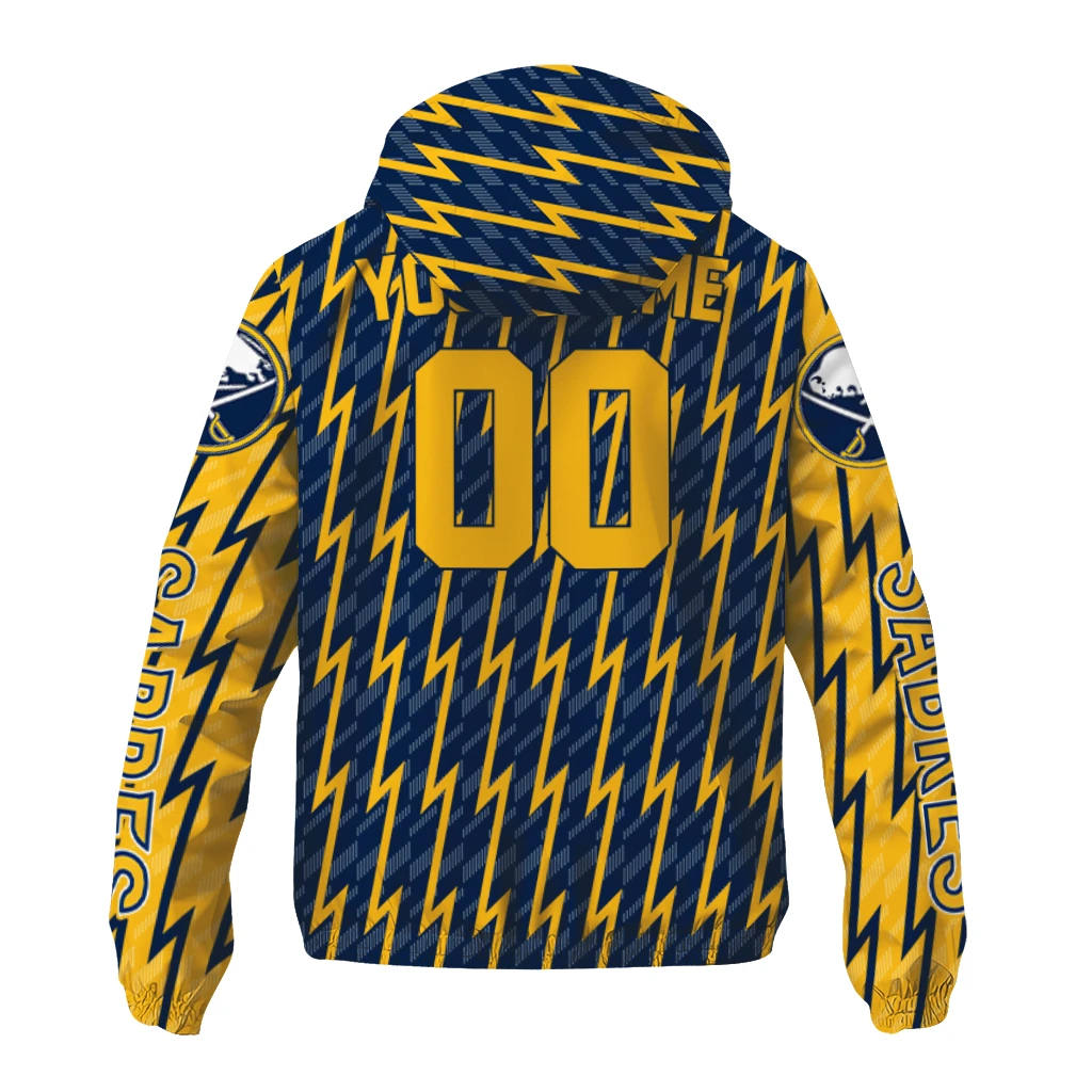 customized buffalo sabres lightning strike grid navy blue windbreaker jacket fashion forward customized buffalo sabres lightning strike grid navy blue windbreaker jacket fashion forward