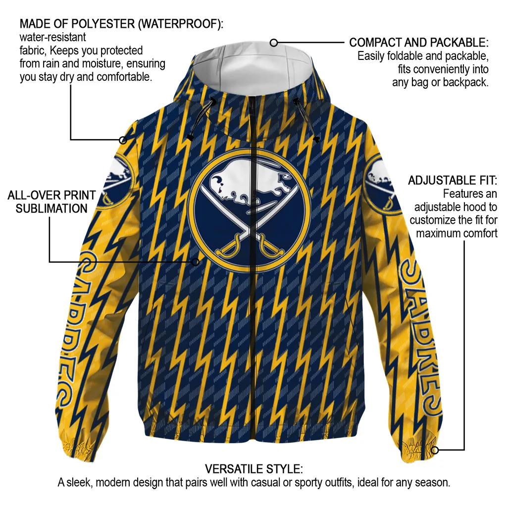 customized buffalo sabres lightning strike grid navy blue windbreaker jacket new arrival customized buffalo sabres lightning strike grid navy blue windbreaker jacket new arrival
