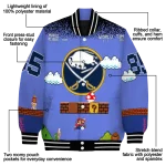 customized buffalo sabres mario blocks blue black varsity jacket best selling