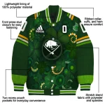customized buffalo sabres shamrock vortex green varsity jacket best selling