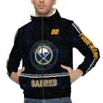 customized buffalo sabres shards cluster navy blue windbreaker jacket best selling