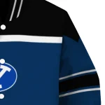 customized byu cougars stripe statement blue black varsity jacket best selling