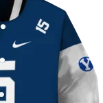 customized byu cougars team patch blue varsity jacket best selling