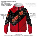 customized calgary flames arrow matrix red black windbreaker jacket best selling