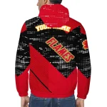 customized calgary flames arrow matrix red black windbreaker jacket best selling