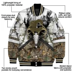 customized calgary flames deer skull camouflage white varsity jacket best selling