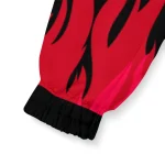 customized calgary flames flame trim red black windbreaker jacket best selling