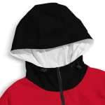 customized calgary flames flame trim red black windbreaker jacket best selling