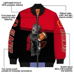 customized calgary flames groot football red black bomber jacket best selling