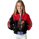 customized calgary flames groot football red black bomber jacket best selling