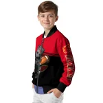 customized calgary flames groot football red black bomber jacket best selling