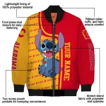 customized calgary flames stitch laughing red bomber jacket best selling