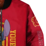 customized calgary flames stitch laughing red bomber jacket best selling