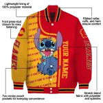 customized calgary flames stitch laughing red varsity jacket best selling