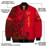 customized calgary flames tribal deer art red bomber jacket best selling