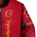 customized calgary flames tribal deer art red bomber jacket best selling