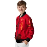 customized calgary flames tribal deer art red bomber jacket best selling
