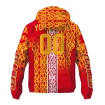 customized calgary flames tribal swirls red windbreaker jacket best selling