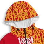 customized calgary flames tribal swirls red windbreaker jacket best selling