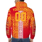 customized calgary flames tribal swirls red windbreaker jacket best selling