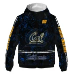 customized california golden bears shards cluster blue windbreaker jacket best selling