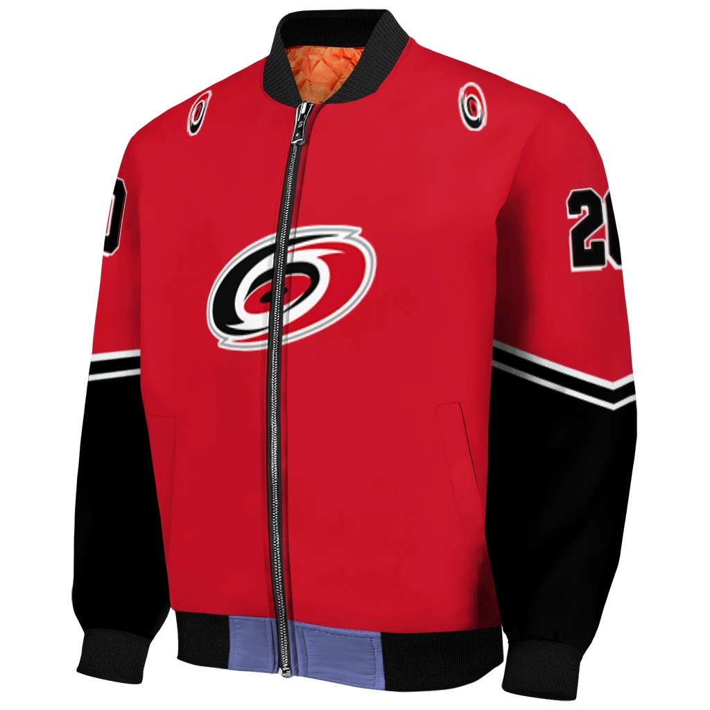 customized carolina hurricanes chevron style red bomber jacket fashion forward customized carolina hurricanes chevron style red bomber jacket fashion forward