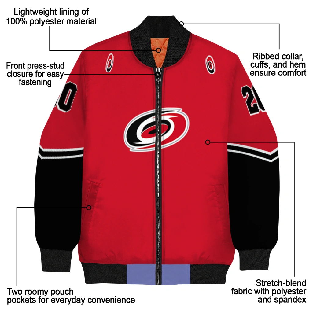 customized carolina hurricanes chevron style red bomber jacket new arrival customized carolina hurricanes chevron style red bomber jacket new arrival
