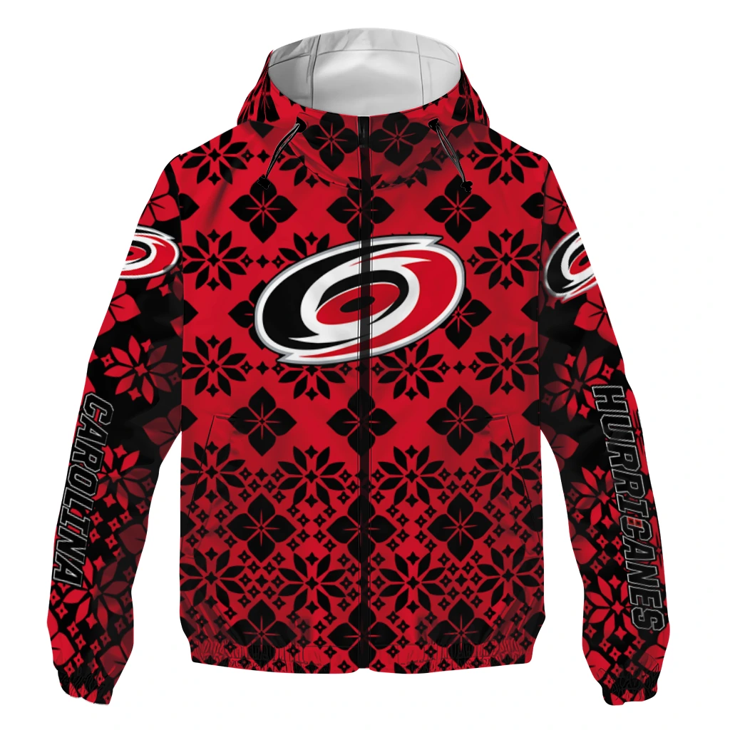 customized carolina hurricanes geometric blossom red windbreaker jacket best selling customized carolina hurricanes geometric blossom red windbreaker jacket best selling
