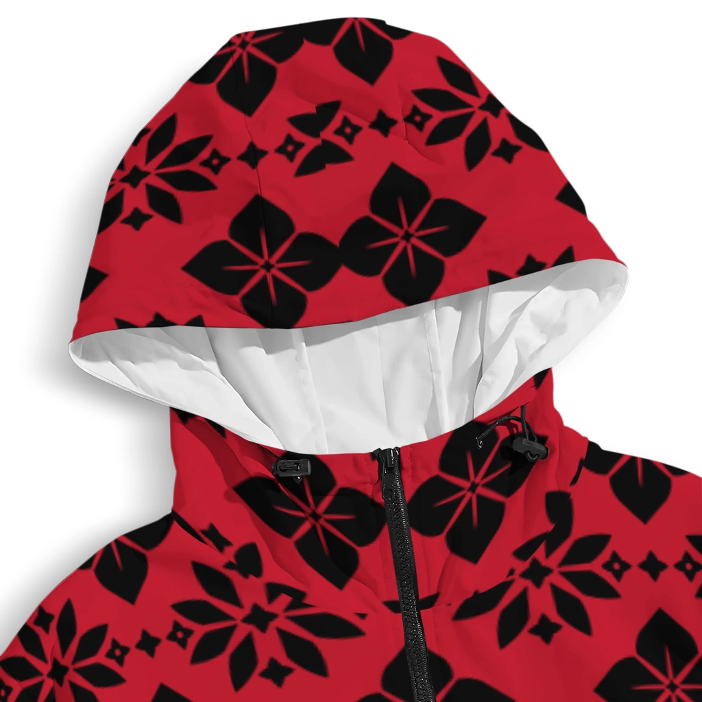 customized carolina hurricanes geometric blossom red windbreaker jacket premium grade customized carolina hurricanes geometric blossom red windbreaker jacket premium grade