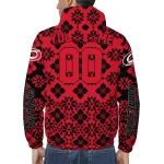 customized carolina hurricanes geometric blossom red windbreaker jacket best selling