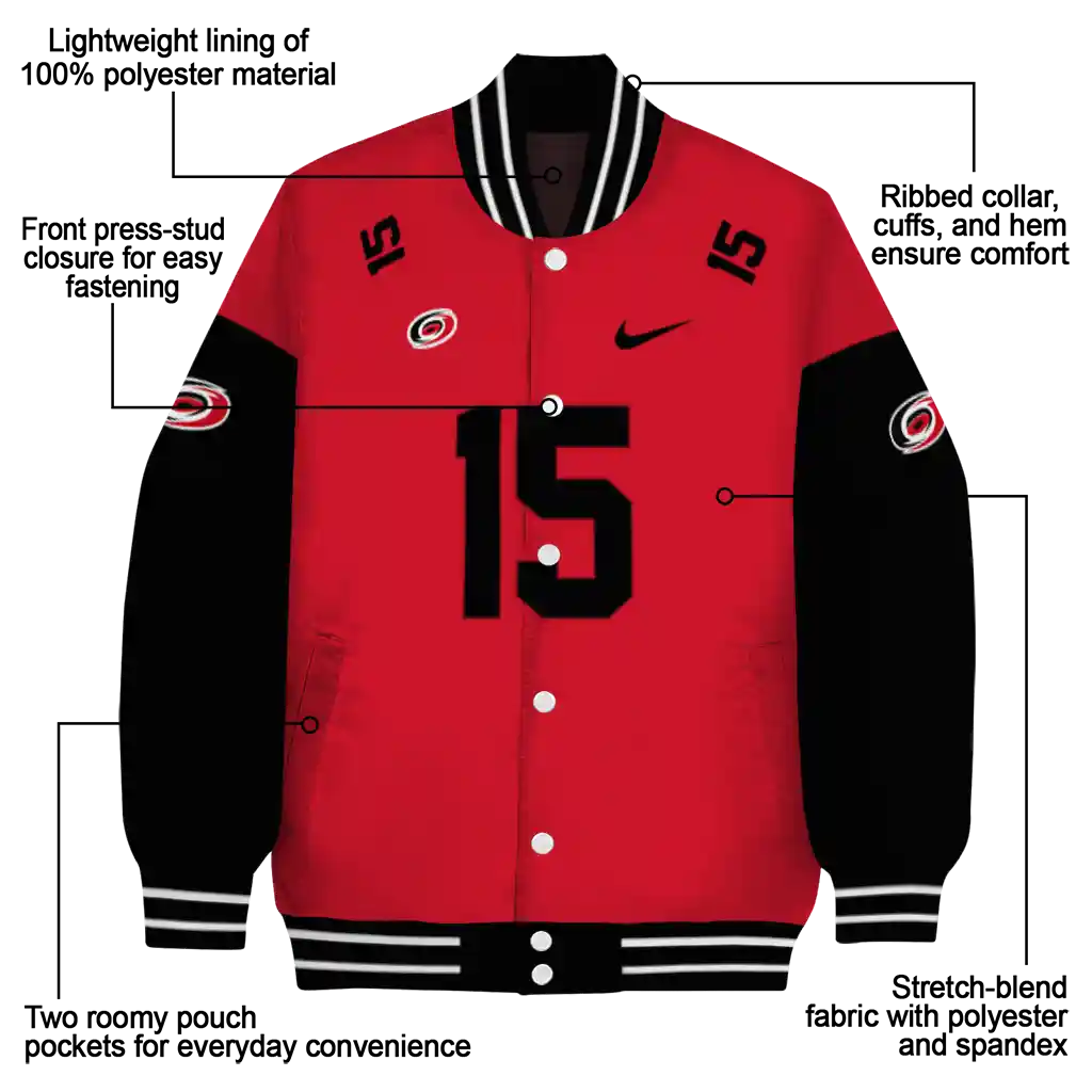 customized carolina hurricanes team patch red varsity jacket new arrival customized carolina hurricanes team patch red varsity jacket new arrival