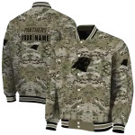 customized carolina panthers camouflage abstract camouflage varsity jacket best selling