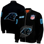 customized carolina panthers claw scratch black bomber jacket best selling